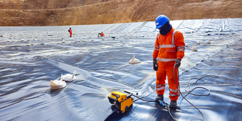Устройство гидроизоляции искусственного озера в Астане